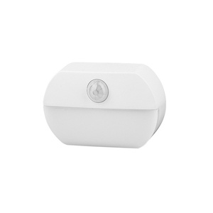 Piccolo quadrato di plastica forma AA batteria PIR interno LED sensore di movimento luce notturna da parete per camera da letto lampada interna - Product Image 4