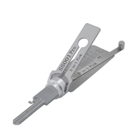 Juego de ganzúas y decodificadores Lishi 2 en 1 (modelos SS001 SS002 SS003) plateado