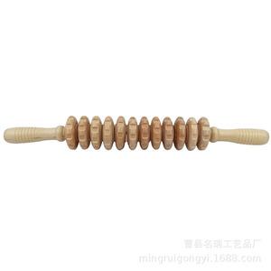 Massage <b>Roller</b> 15in Wooden Acupressure Stick For <b>Back</b> Yoga Home Use - Product Image 5