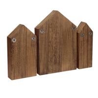 Boîte de rangement en bois en forme de maison avec étagère de présentation