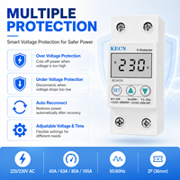 Protecteur de tension multifonction Puluos KES13V, options 40A, 63A, 80A, 100A pour usage domestique, commercial et industriel