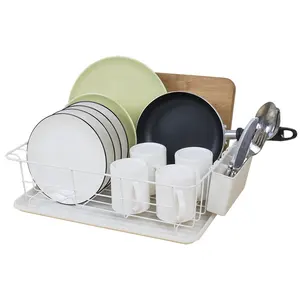 キッチン皿ラック調理器具ホルダーキッチンカウンター用皿乾燥ラック防錆皿水切りラック