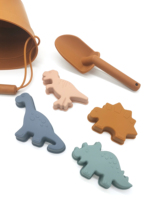 Silicone été plage jouets véhicule sable jouet dinosaure forme 4 pièces salle de bain eau jouer jouet ensemble pour enfants