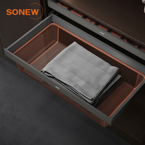 SONEW JADE Furniture Hardware Closet Organizer System Storage Grid Pull Out Basket for Bedroom <strong>Wardrobe</strong> - Product Image 1