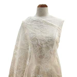 Nouvelle dentelle en tissu double face, dentelle guipure, broderie, utilisée pour les robes longues pour femmes, dentelle de mariage, accessoires de robe de soirée - Product Image 6