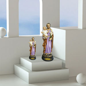 Statue personnalisée en résine faite à la main, représentant Saint Joseph et l'Enfant Jésus, pour scènes <span class=keywords><strong>de</strong></span> Nativité <span class=keywords><strong>de</strong></span> Noël - Product Image 3