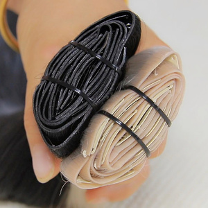 Nhà máy đôi rút ra nguyên Remy Ấn Độ 100% thực sự con người tóc mở rộng PU da sợi ngang cao cấp màu đen tiêm vô hình clip trong - Product Image 5