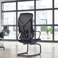 Chaise de bureau de direction ergonomique moderne à entièrement revêtement en maille, design luxueux, avec support lombaire réglable et vérin à gaz certifié, structure fixe