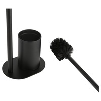 Porte-rouleau de papier de salle de bain avec revêtement en acier inoxydable 304 201 noir sur pied avec brosses de nettoyage pour brosse de toilette