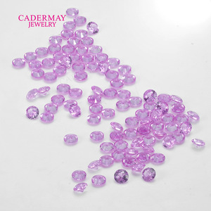 Light Rose Color Oval Zircon Loose Gemstones For Jewelry Making 0.8-3mm Synthetic Lab Created - Product Image 3