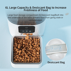 Cuenco para gatos para <span class=keywords><strong>comer</strong></span> lentamente, comedero automático para gatos, cuenco para perros, dispensador inteligente de comida para perros y Mascotas - Product Image 5