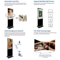 RAVLED Écran LCD couleur 4K 43/49/55 pouces, Kiosque d'affichage électronique tactile sur pied pour ascenseur, intérieur/extérieur, centre commercial