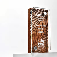 Trophée en bois massif gaufré avec cristal, modèle 2026 personnalisé, haut de gamme, élégant, pour récompense de champion de réunion annuelle