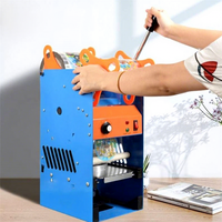 Scelleuse de boissons : pour jus, yaourt, lait, bubble tea, machine à sceller les gobelets/sacs en plastique, scelleuse de gobelets en acier inoxydable