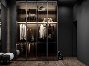 <span class=keywords><strong>Armoire</strong></span> de chambre à coucher moderne avec <span class=keywords><strong>porte</strong></span> en verre et cadre en aluminium, avec éclairage LED, dressing, organisateur de meubles, <span class=keywords><strong>armoire</strong></span>, vente chaude - Product Image 5
