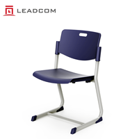 Ensemble bureau et chaise d'école réglables en hauteur Leadcom L-E11, table et chaise en plastique PP pour élèves des classes primaires et secondaires