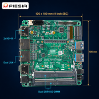Carte mère industrielle 4 pouces avec processeur Alder Lake Raptor Lake 28W intégré, double DDR4/5, M.2 PCIe 4.0, SATA3.0, 2x HD 4K