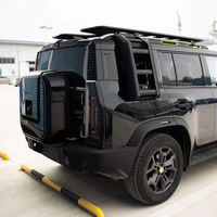 Nouvelle échelle latérale pliable pour accessoires JETOUR T2 TRAVELER 2023 2024 Design 4x4 Tout-terrain Échelle latérale de toit pliable en aluminium