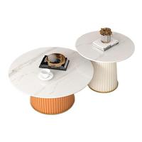 Table basse en marbre massif pour salon, table à thé moderne nordique, support à thé de luxe léger, ambiance contemporaine haut de gamme