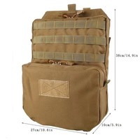 Gilet tactique MOLLE avec sac à eau 3L et réservoir interne 2,5L, pochettes de rangement multifonctionnelles pour le camping et les activités de plein air