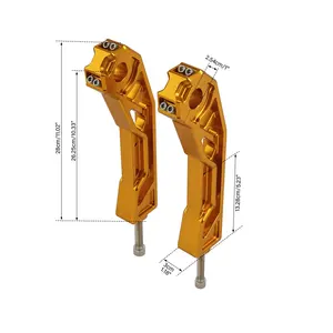 XF160746-5-J 10 "Guidon <span class=keywords><strong>Riser</strong></span> 1" Bar Clamp Fit pour Harley Softail <span class=keywords><strong>Dyna</strong></span> Modèles 99-17 - Product Image 4