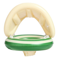 Bouée gonflable pour bébé avec auvent pare-soleil amovible, siège de natation sécurisé pour tout-petits pour le plaisir aquatique estival