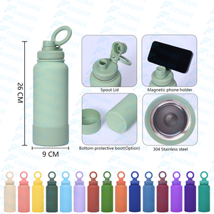 Botella <span class=keywords><strong>de</strong></span> Agua Magnética con Soporte para Teléfono Móvil, Termo para Gimnasio, Trípode, Botella <span class=keywords><strong>de</strong></span> Agua Aislada con Soporte Magnético para Teléfono - Product Image 2