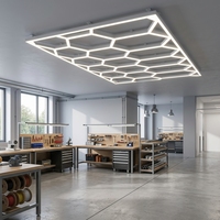 Plafonnier LED modulaire hexagonal encastré pour bureau, hall d'hôtel, intérieur