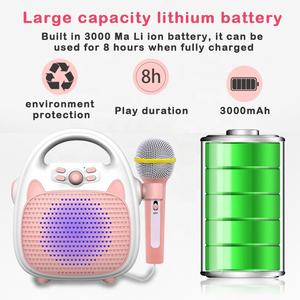 <strong>Cheap</strong> Kids <strong>Karaoke</strong> <strong>Machine</strong> Speaker With Microphone Girls Boys Portable LED Light <strong>Karaoke</strong> Speaker - Product Image 3