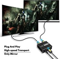 Divisor HDMI de 1 en 2 salidas, caja distribuidor de Audio y vídeo Compatible con 3D y 4K x 2K, Compatible con HDTV, STB, DVD, proyector