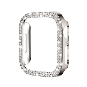 Étui de protection de luxe double diamant <span class=keywords><strong>pour</strong></span> <span class=keywords><strong>Apple</strong></span> <span class=keywords><strong>Watch</strong></span> Series 10 8 <span class=keywords><strong>7</strong></span> 6 5 4, avec <span class=keywords><strong>coque</strong></span> en verre trempé, 41 mm, 44 mm, 45 mm, 49 mm - Product Image 5