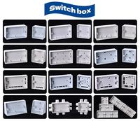 Boîtes électriques extérieures étanches IP67 en PVC blanc, boîte de jonction 4 voies 86x86x33mm, flexible, marque OEM FA001, modèle de câblage électrique