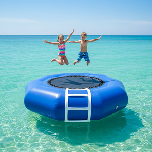 QIQU Vente en gros <span class=keywords><strong>de</strong></span> <span class=keywords><strong>tapis</strong></span> <span class=keywords><strong>de</strong></span> saut aquatique pour enfants et adultes, trampoline flottant gonflable avec logo personnalisé - Product Image 1