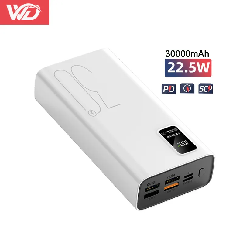 factory PD 22.5W 30000mAh Power Bank Portable Charger 30000 External Battery PD Fast Charging Pack Powerbank