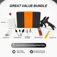 Pistolet de pulvérisation J-15 en gros, 2+ ensembles, commande en gros, prix direct usine pour la peinture automobile professionnelle HVLP 1,3 mm
