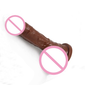 Gros gode sexy super épais, énorme, long avec ventouse, brun, pour la masturbation féminine - Product Image 2