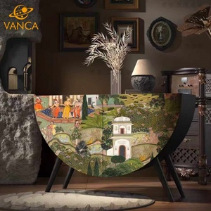 Consolle d'ingresso in legno massello cinese, lussuosa decorazione <span class=keywords><strong>per</strong></span> la casa nuova, mobile contenitore convertibile da parete <span class=keywords><strong>per</strong></span> ingresso, <span class=keywords><strong>corridoio</strong></span> e soggiorno - Product Image 4