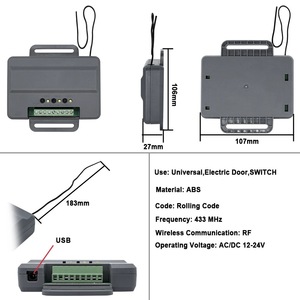 850lm thay thế phổ cửa nhà để xe Receiver 3CH tần số vô tuyến Cổng điều khiển từ xa nhà sản xuất 315/390Mhz - Product Image 3