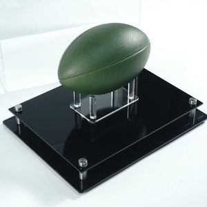 Custom Clear Acrylic Football Display Case Large <b>Tabletop</b> <b>Storage</b> Box for Sports Memorabilia Collectibles Jewelry - Product Image 3