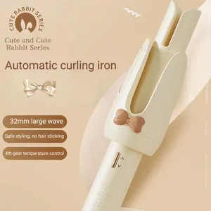 New Arrivals Big Wave 32mm Salon Full Package Tourmaline Ceramic Anti Scalding Auto Rotating Ions Automatic Hair Curler