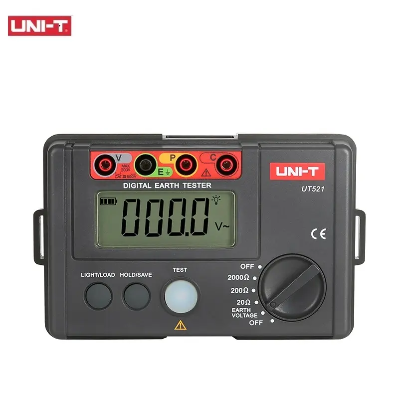 UNI-T UT521 Over Bereik Indicatie Aarde Ground Resistance Tester Met 2000 Display Count