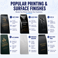 Bolsa de Café Impresa Digitalmente con Diseño Personalizado, 500g 1lb, Bolsa para Empacar Granos de Café con Válvula y Cierre