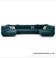 Canapé modulaire style crème guimauve, canapé créatif en tissu combiné, garni d'éponge, OEM pour salon et mobilier de maison