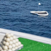 Golf gonflable en plein air, jeu de golf gonflable sur l'eau avec pompe à air pour les équipements de fête en mer