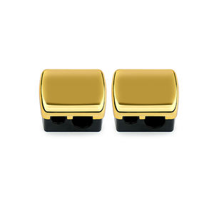 Rautan Makeup, Lipliner alis pisau lubang ganda kepala bening Logo kustom rautan pensil kosmetik rias - Product Image 4