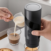 Machine à café expresso portable 20 bars, rechargeable par USB, avec réservoir d'eau en acier inoxydable pour la préparation du café