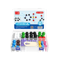 Kit de modelo de estructura molecular de átomos, 208 piezas, modelo de enlace atómico con bolas de colores para la enseñanza de química en escuelas secundarias y preparatorias