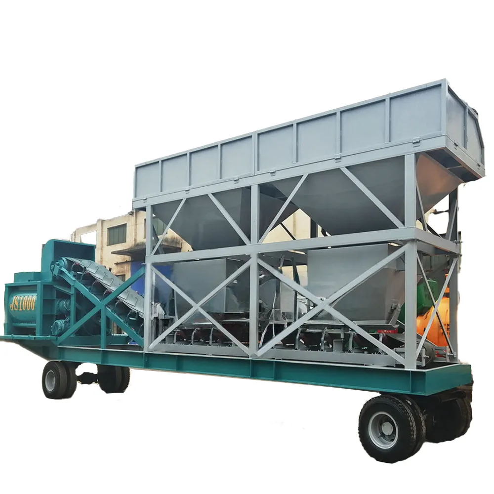 Hot-selling Mobile Concrete truck mixing Plant YHZS35/60/90 Cement Batching plant