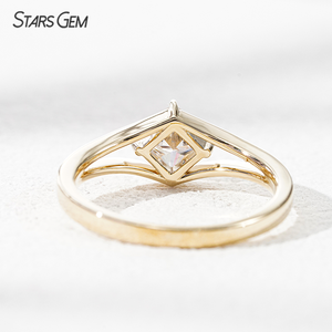 Joyería Fina Starsgem, anillo de oro sólido de 10k con diamante suelto de 0.73ct, corte Asscher, certificado IGI, diamante cultivado en laboratorio. - Product Image 4