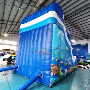 สไลเดอร์เป่าลมสำหรับเด็กเกรดเชิงพาณิชย์สำหรับงานปาร์ตี้กลางแจ้ง รูปทรงปราสาทลมพร้อมสไลเดอร์แบบโอเชียน - Product Image 3